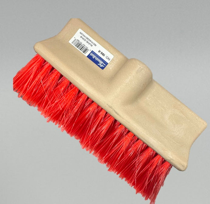 BI-Level Truckwash Brush Flagged Red Nylon